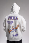 One Piece - Monkey D. Luffy Gear 5 Oversized White Hoodie