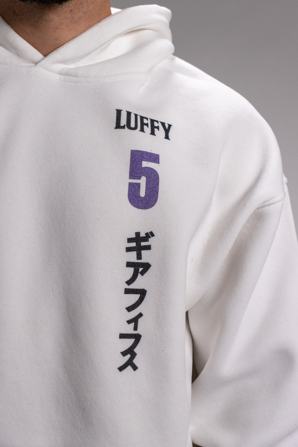 One Piece - Monkey D. Luffy Gear 5 Oversized White Hoodie