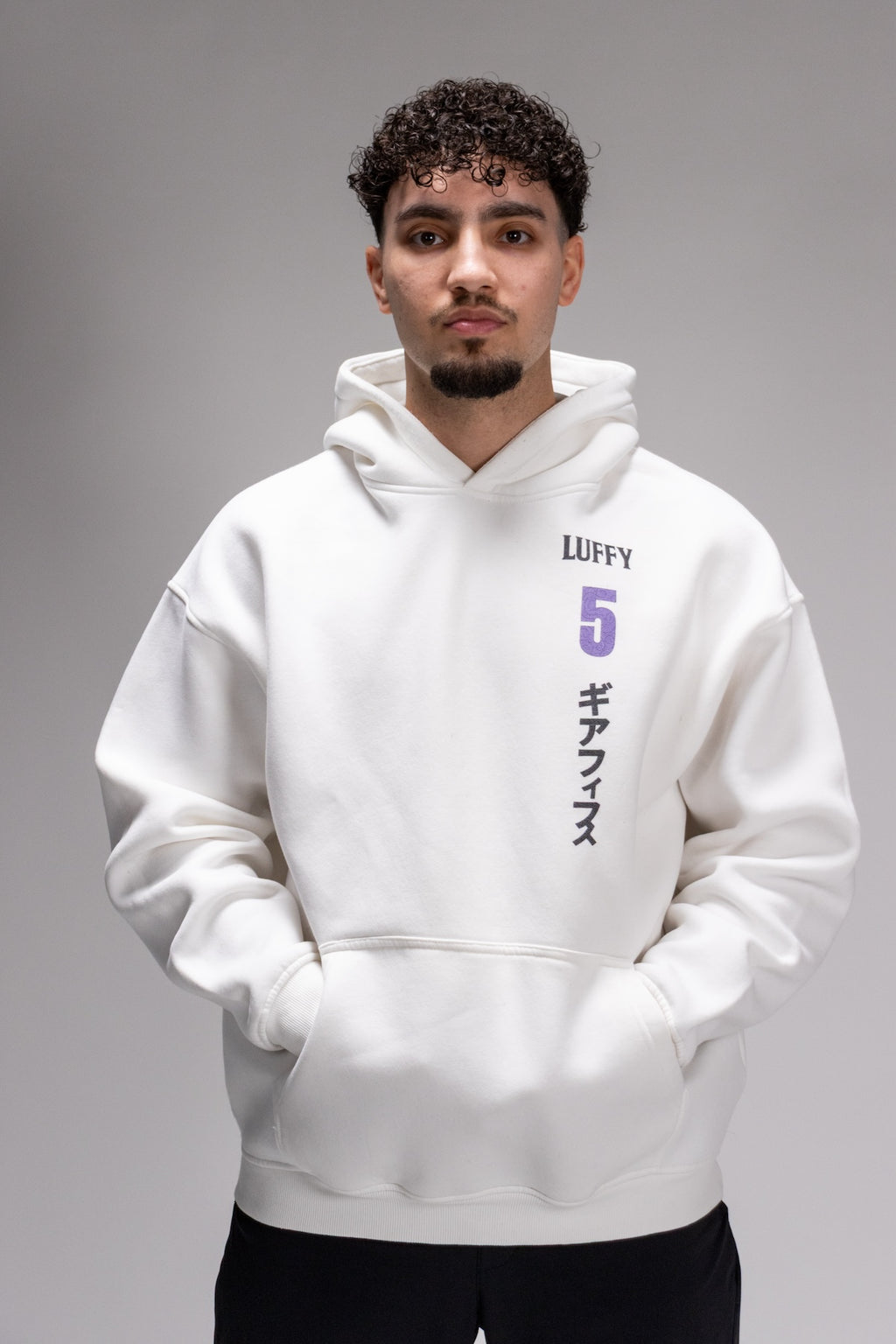 One Piece - Monkey D. Luffy Gear 5 Oversized White Hoodie