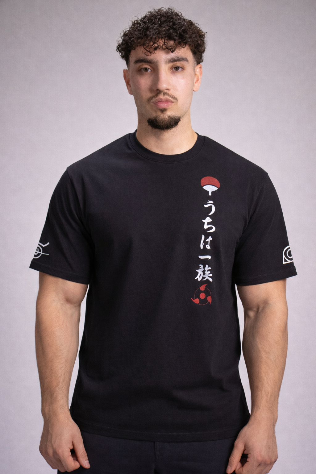 Naruto - Uchiha Clan - Black Oversized T-Shirt