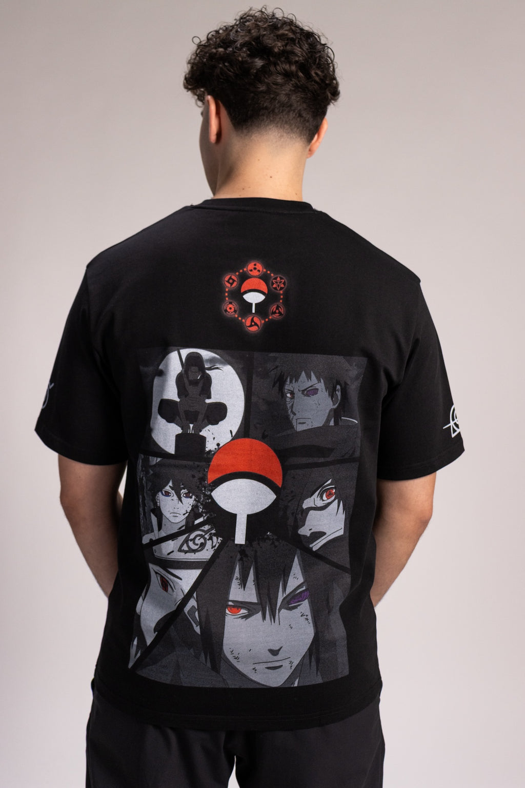 Naruto - Uchiha Clan - Black Oversized T-Shirt